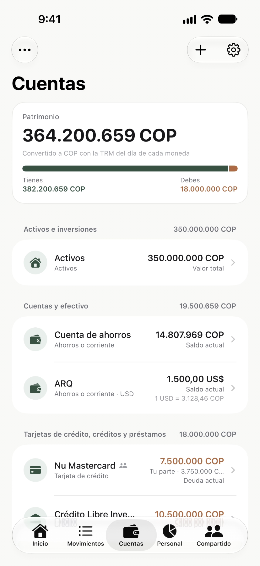 Cuentas en doble: patrimonio, lo que tienes y lo que debes